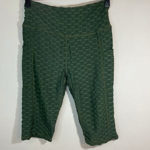 DREAMSICLE | Green Honeycomb Bermuda Shorts